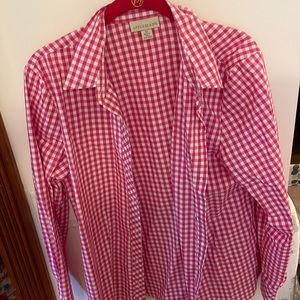 Pink gingham button up